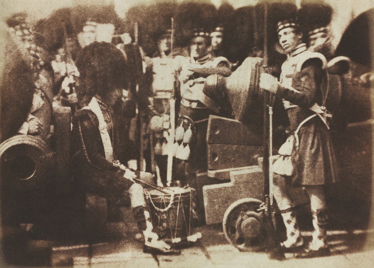 Guardie scozzesi al castello di Edimburgo da David Octavius Hill