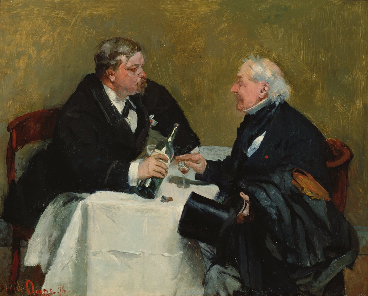 Rifiutando un drink, 1876 da David Oyens