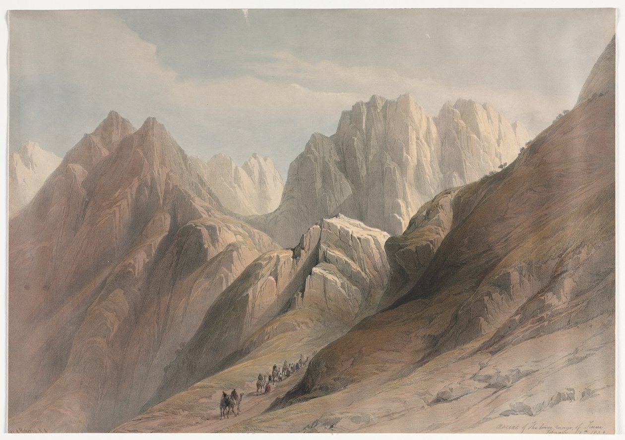 Ascesa della catena inferiore del Sinai da David Roberts