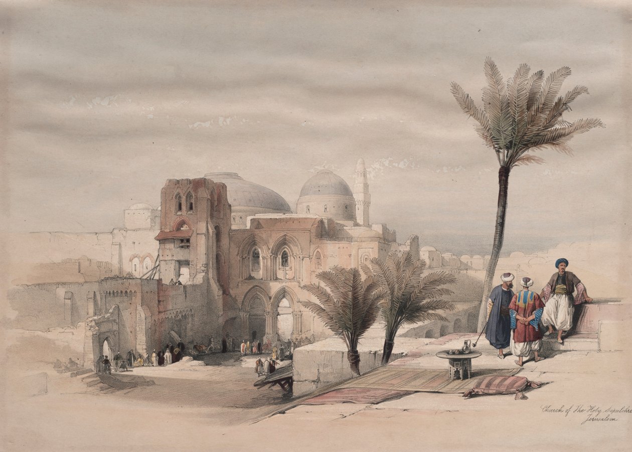 Chiesa del Santo Sepolcro, Gerusalemme, 1839 da David Roberts
