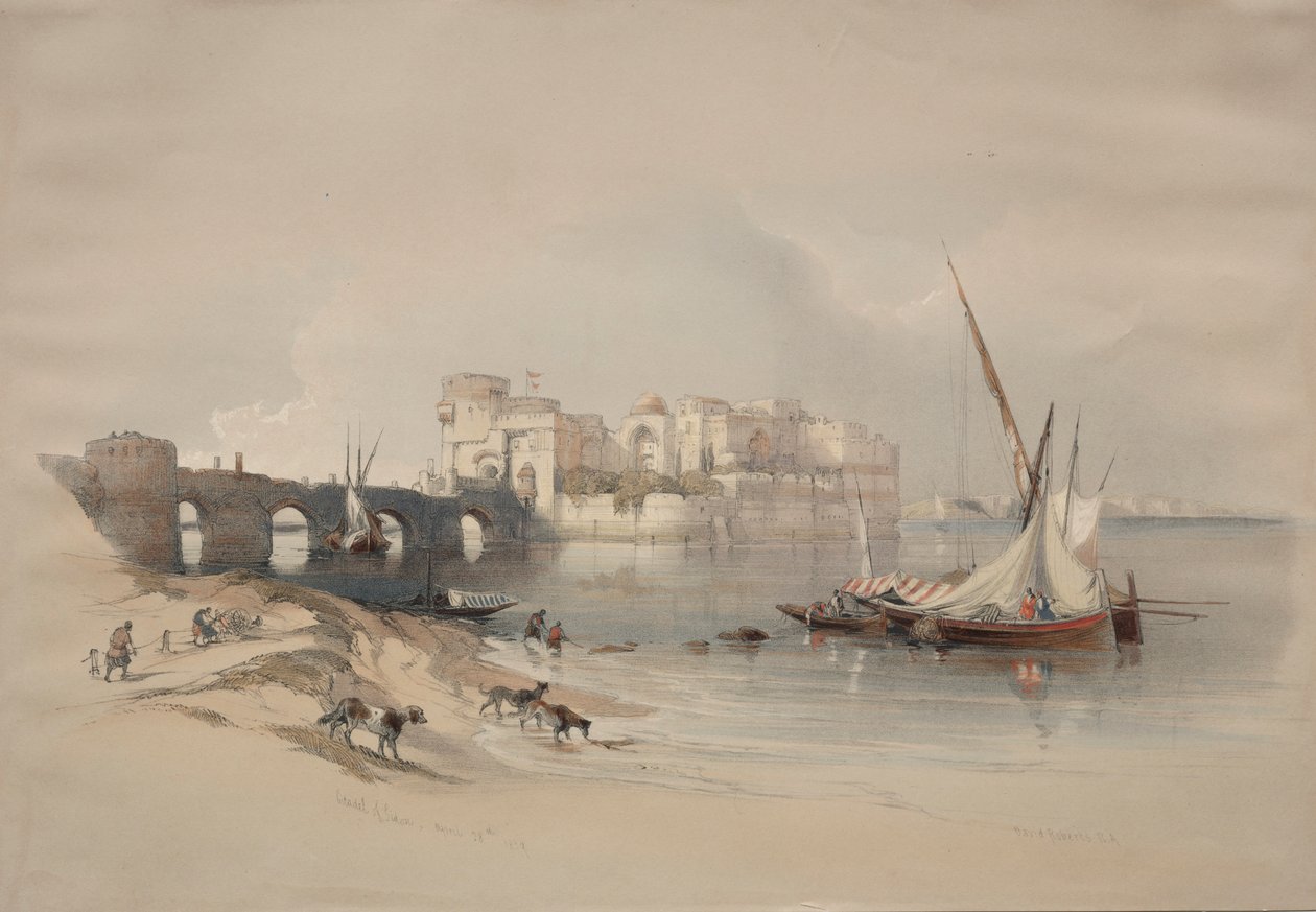 Cittadella di Sidone, 1839 da David Roberts