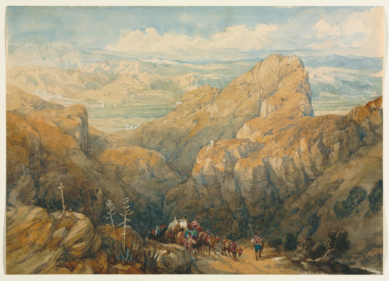 Discesa nella pianura di Granada, 1834 da David Roberts
