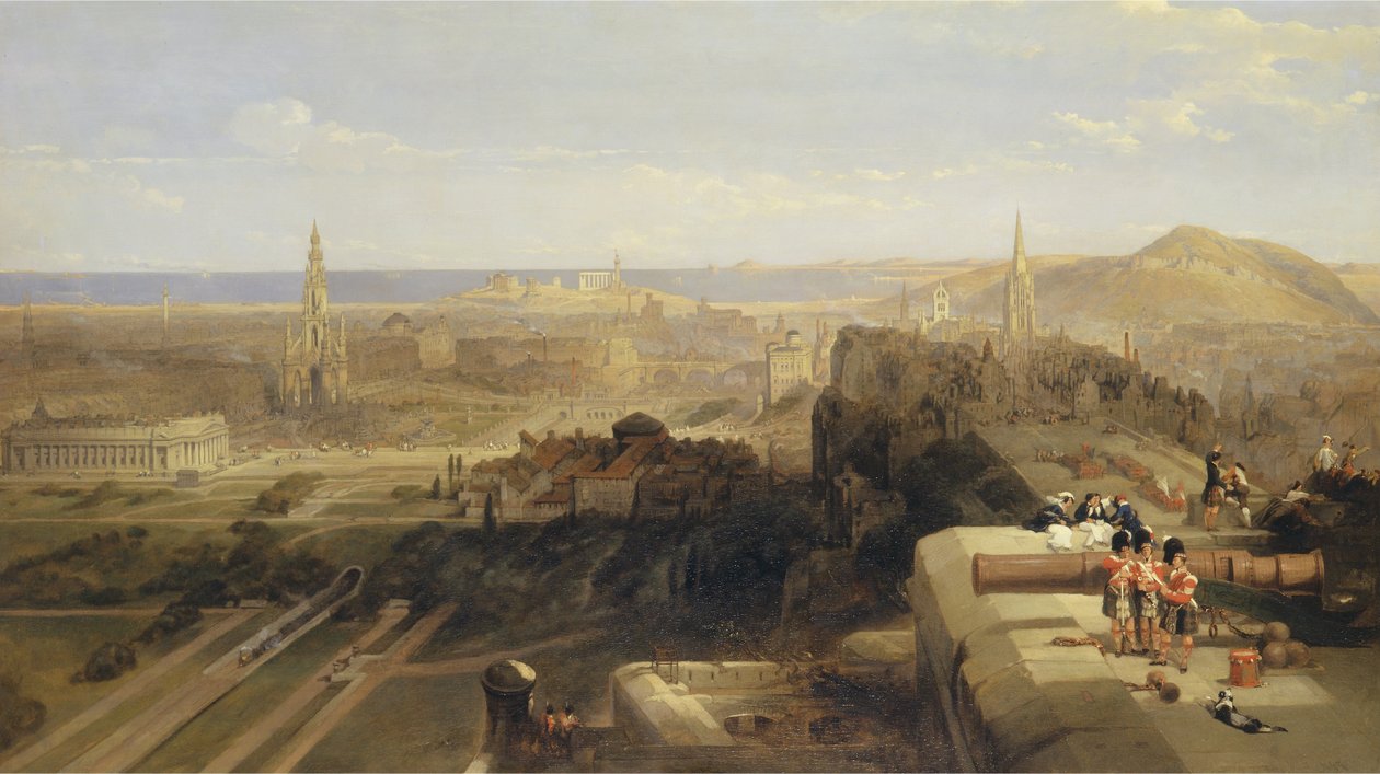 Edimburgo dal castello da David Roberts