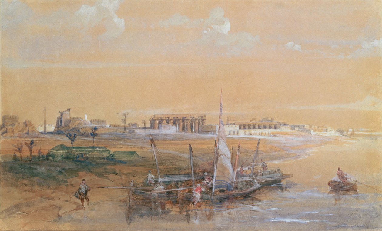 Luxor sul Nilo, 1839 da David Roberts