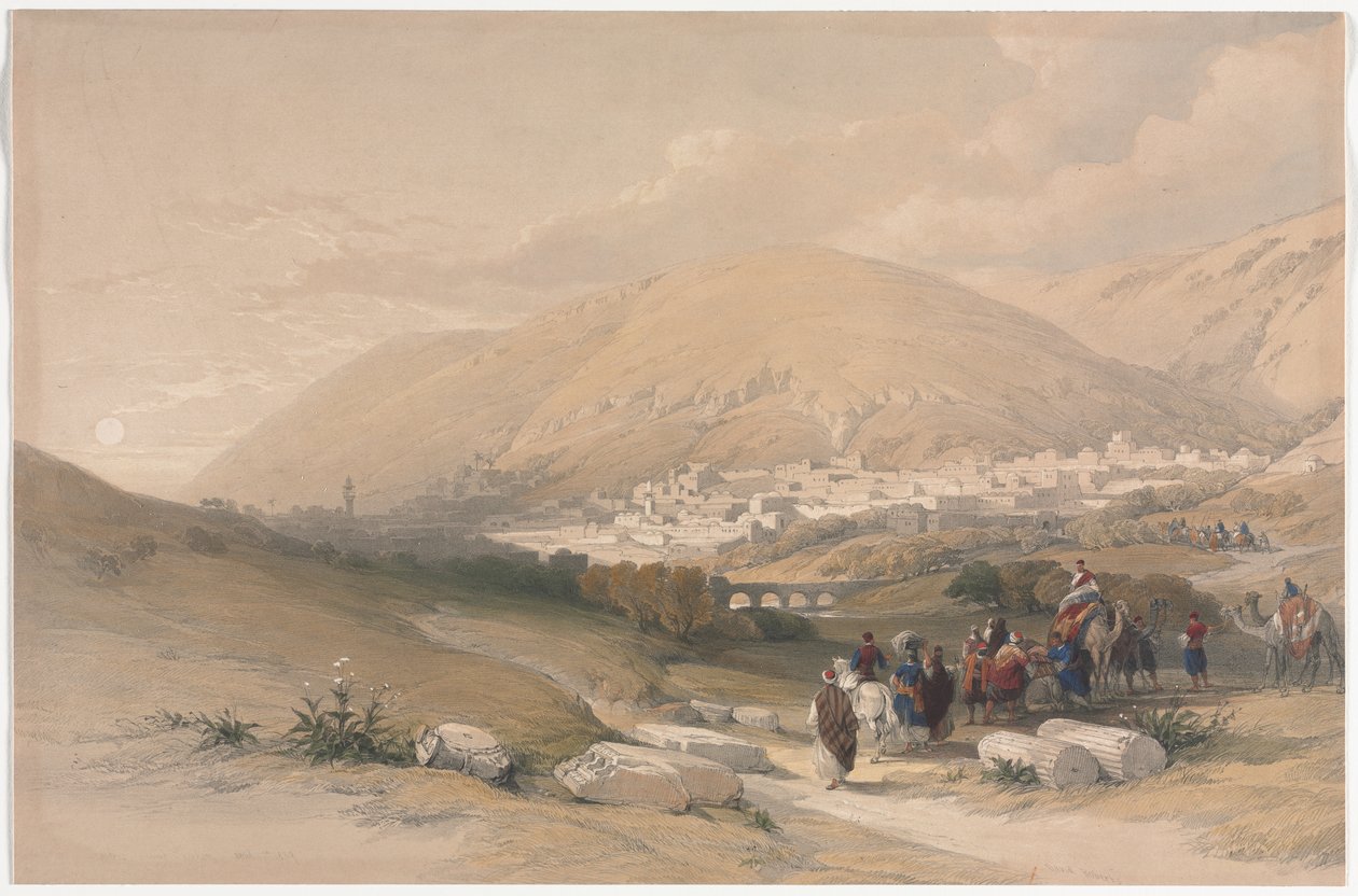 Nablus, antica Sichem da David Roberts