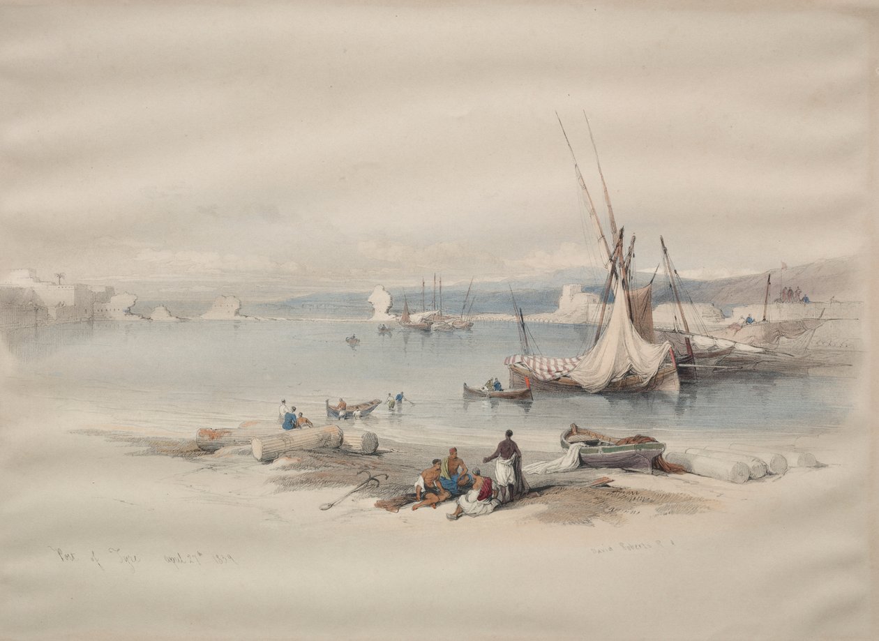Porto di Tiro da David Roberts