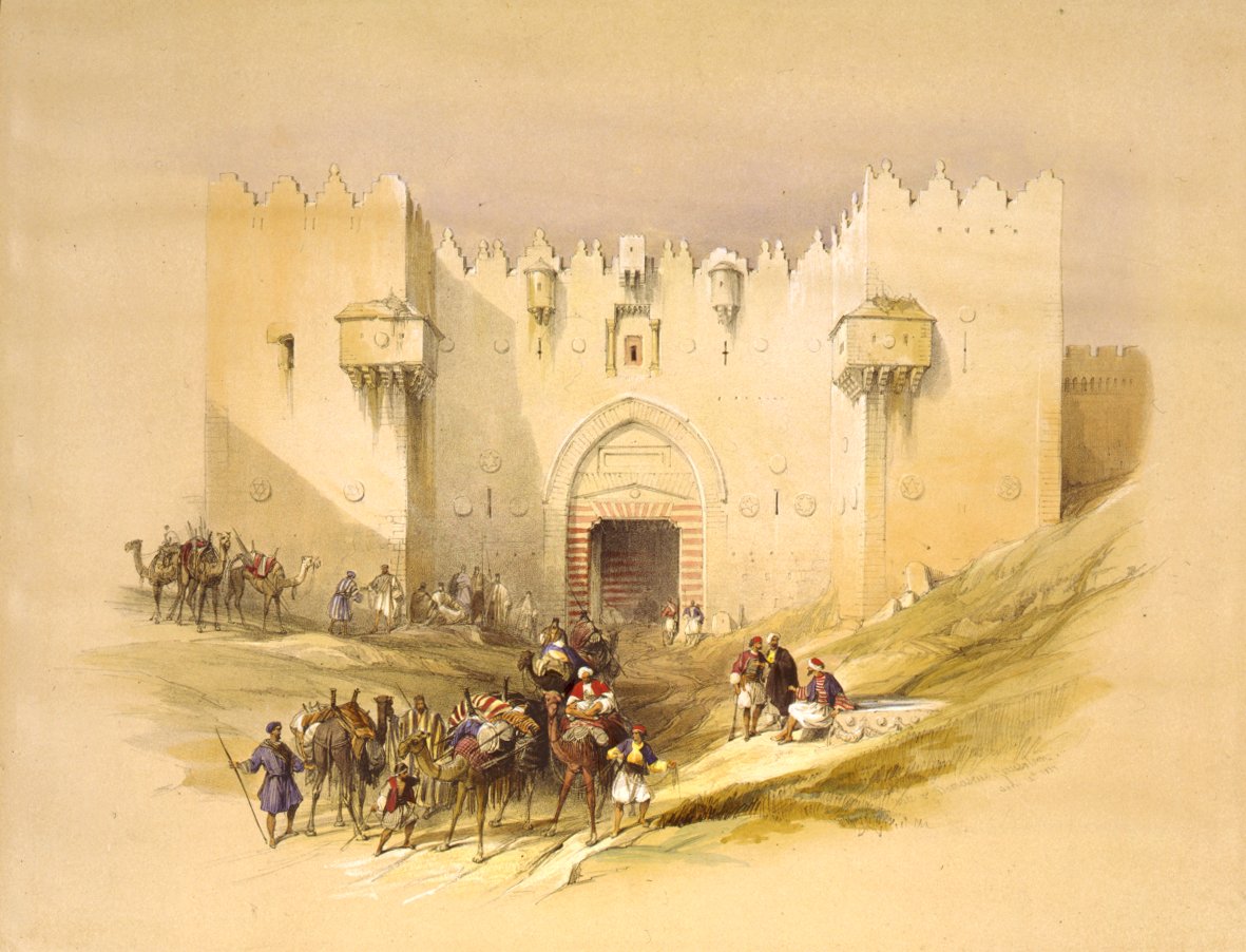 La Porta di Damasco, Gerusalemme da David Roberts