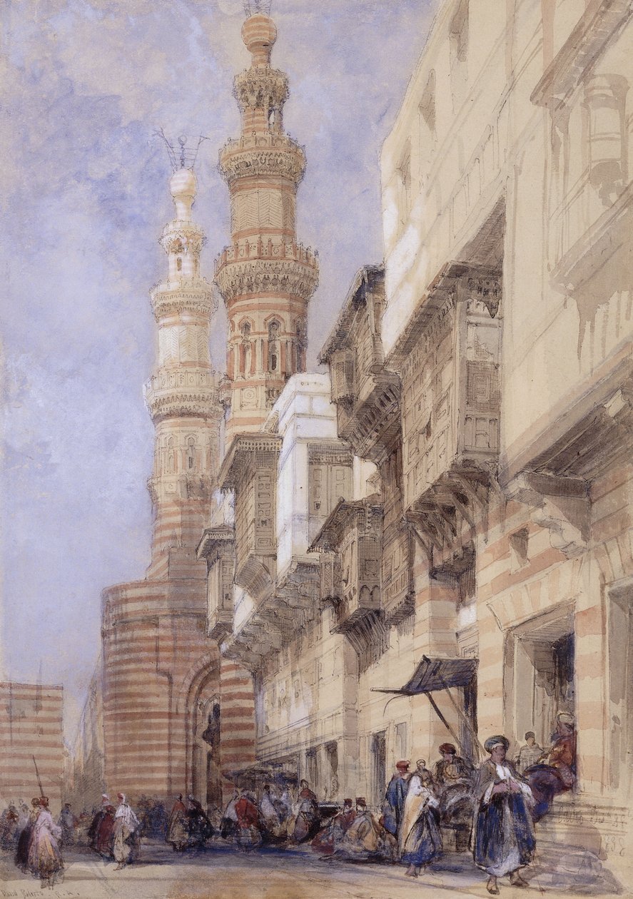 La porta di Metwaley, Il Cairo, 1838 da David Roberts