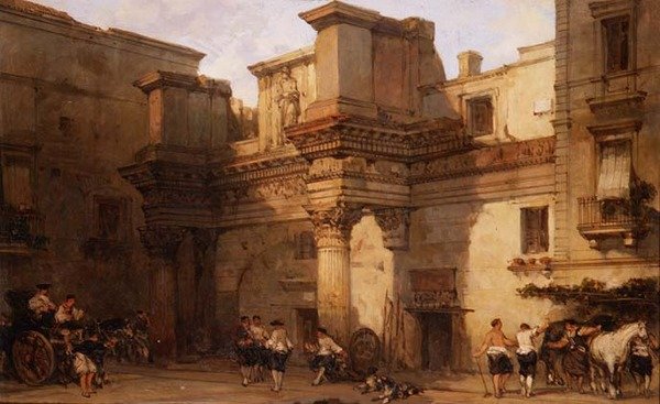 Il Palazzo di Minerva, Roma da David Roberts