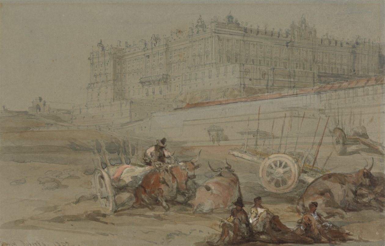 Il Palazzo Reale, Madrid, 1832 da David Roberts