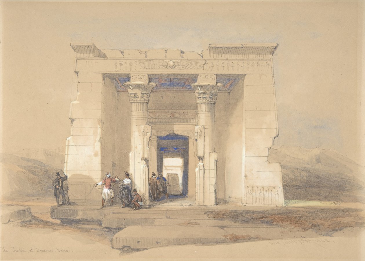 Il tempio di Dendur, Nubia, 1848 da David Roberts