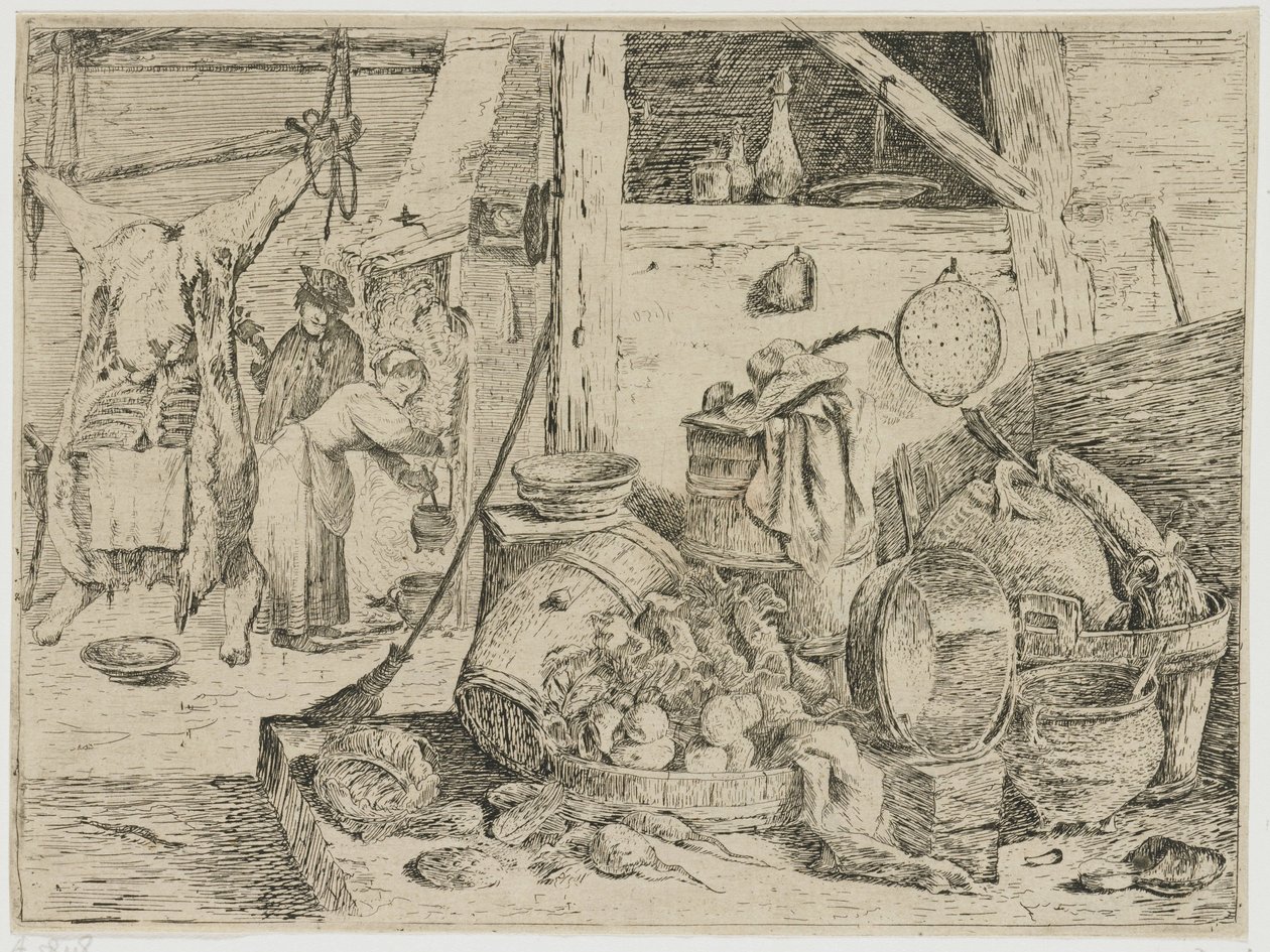 Interno di cucina da David Teniers (II) (attributed to)