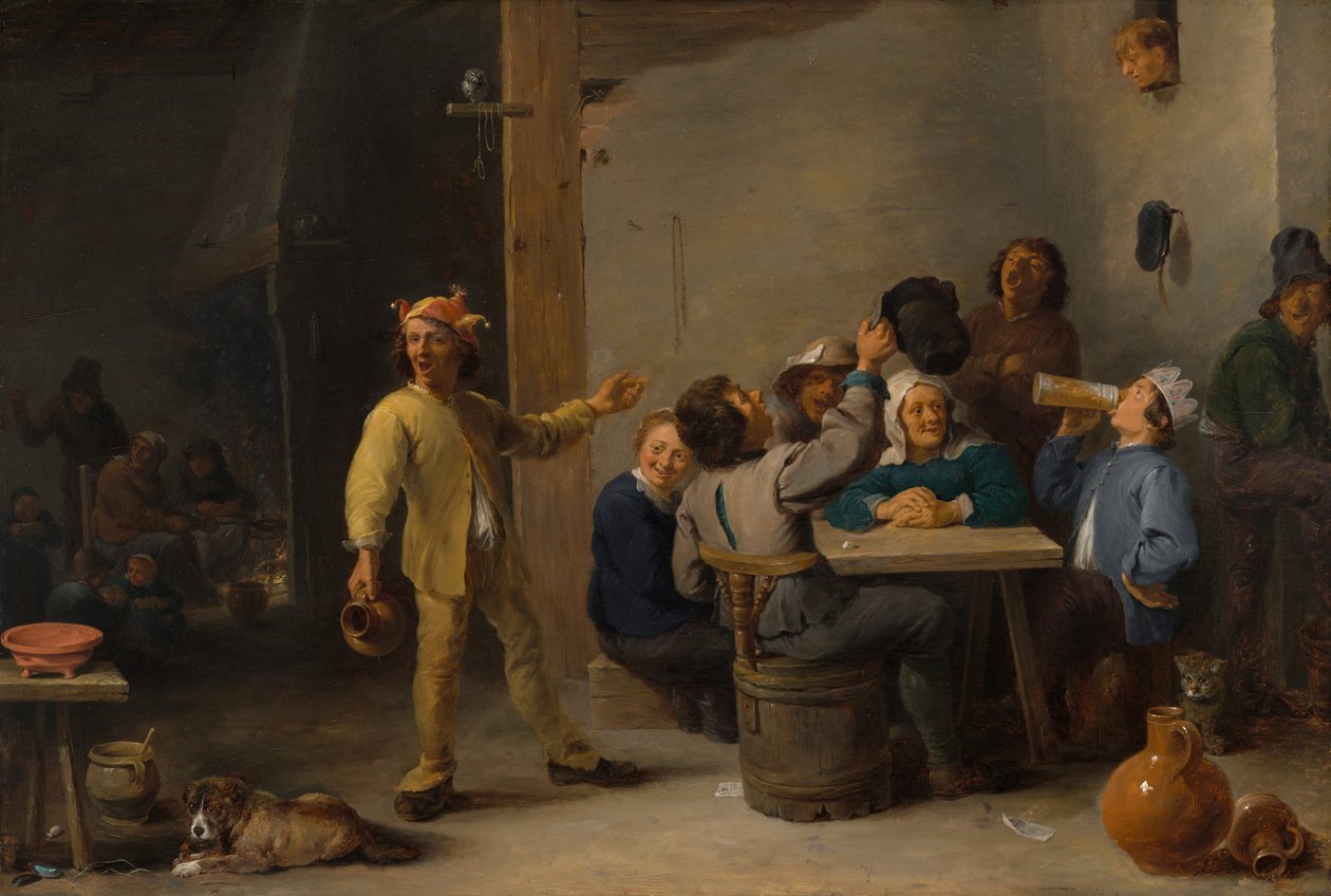 Contadini che celebrano la dodicesima notte, 1635 da David Teniers II
