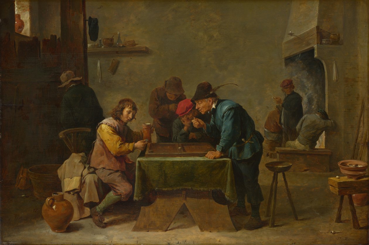 Giocatori di backgammon, c. 1645 da David Teniers the Younger