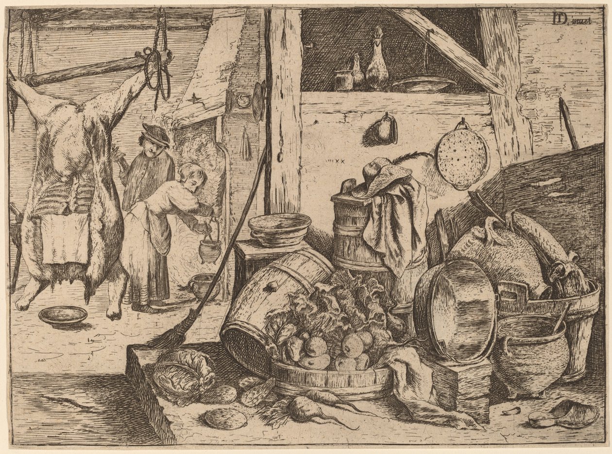 Interno di una cucina da David Teniers the Younger