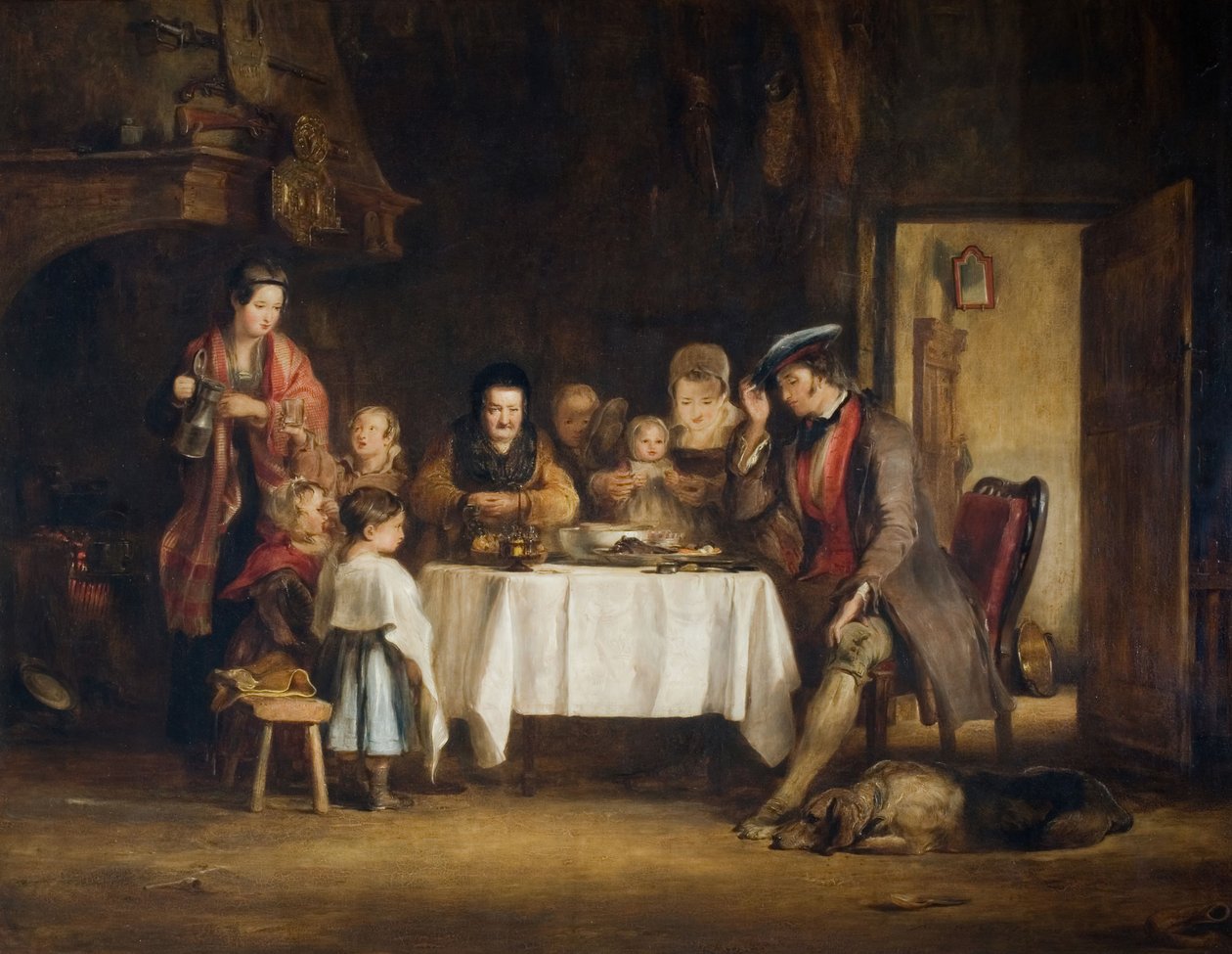 Preghiera prima del pasto, 1839 da David Wilkie