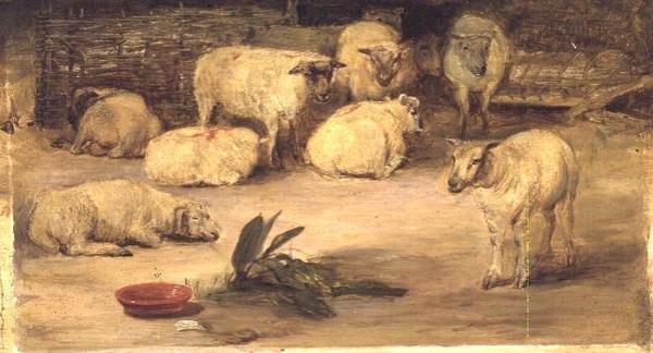 Dieci Pecore in un Recinto da David Wilkie