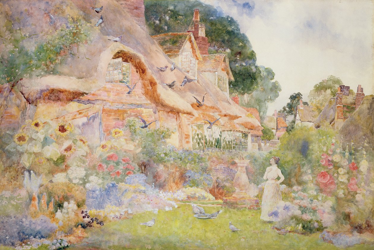 Guardando i piccioni, 1905 da David Woodlock