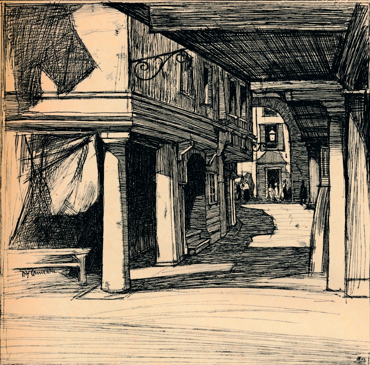 Strada veneziana, 1900 da David Young Cameron