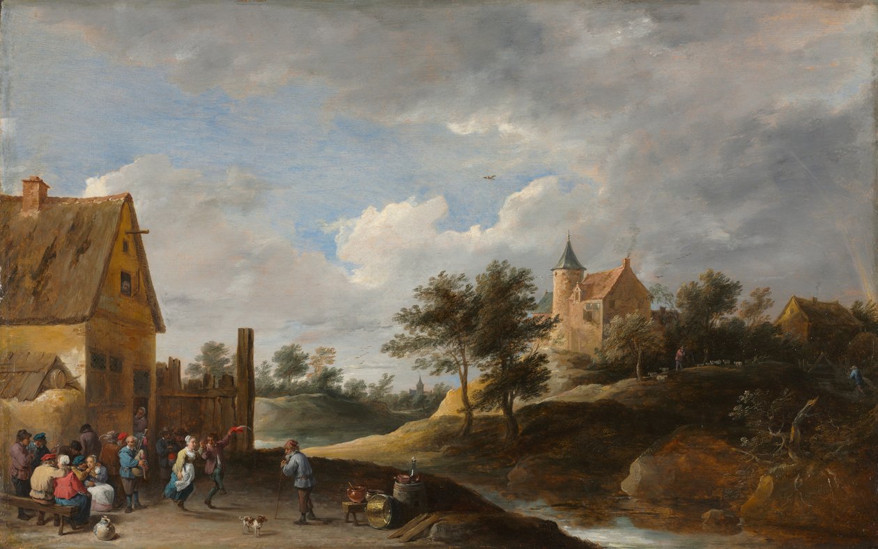 Paesaggio con contadini che ballano, c.1645-50 da David Teniers the Younger