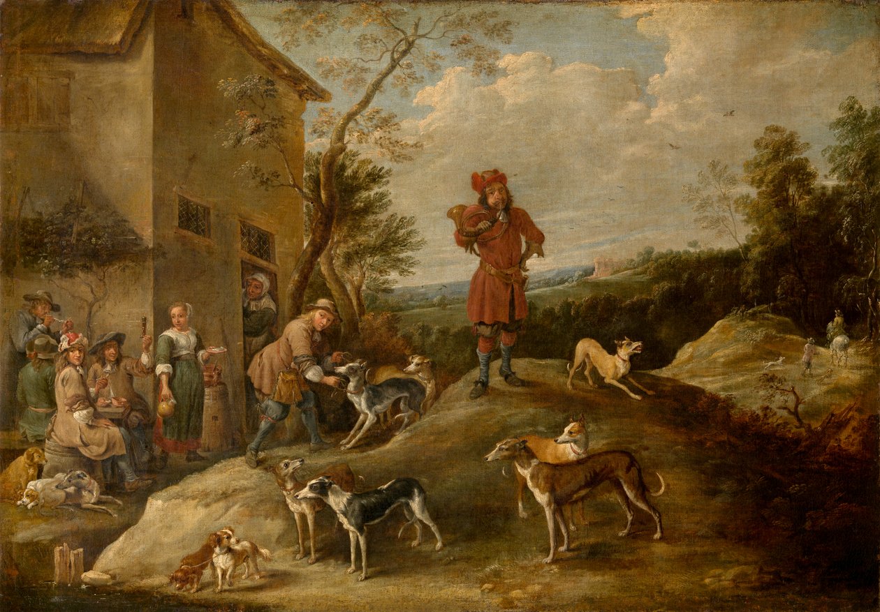 Cacciatori a Riposo da David the Younger Teniers