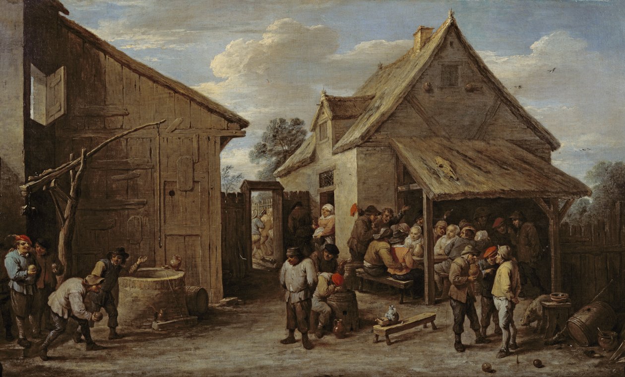 Il Cortile di una Locanda da David Teniers the Younger