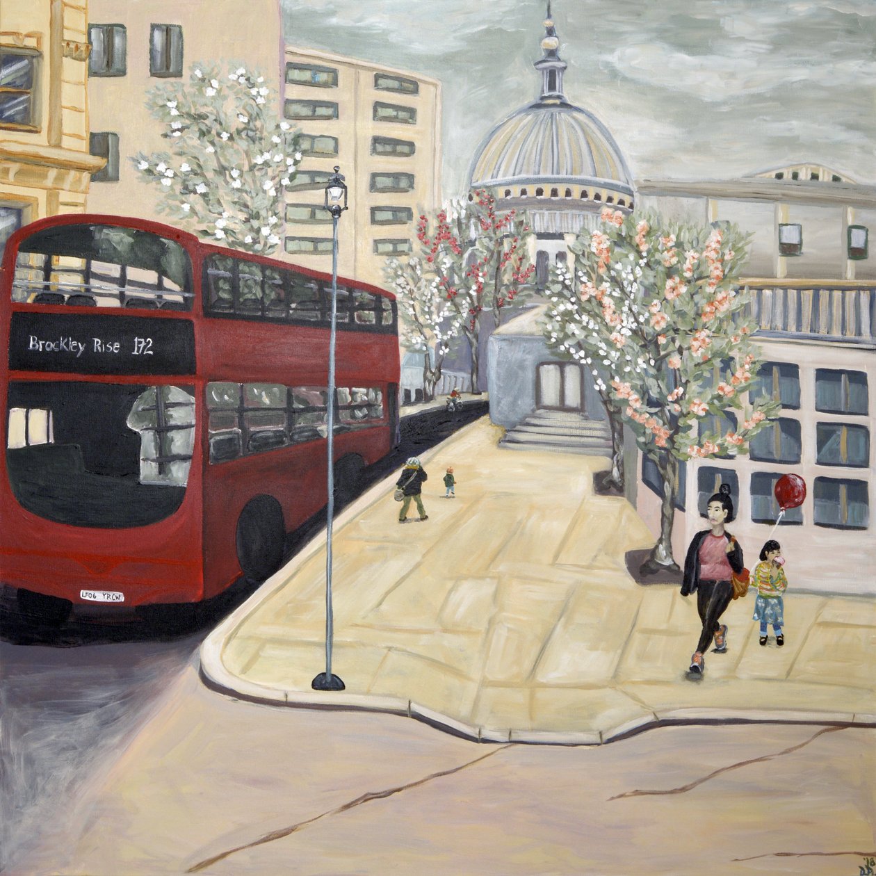 Londontown, 2017 (acrilico su tela) da Deborah Eve Alastra