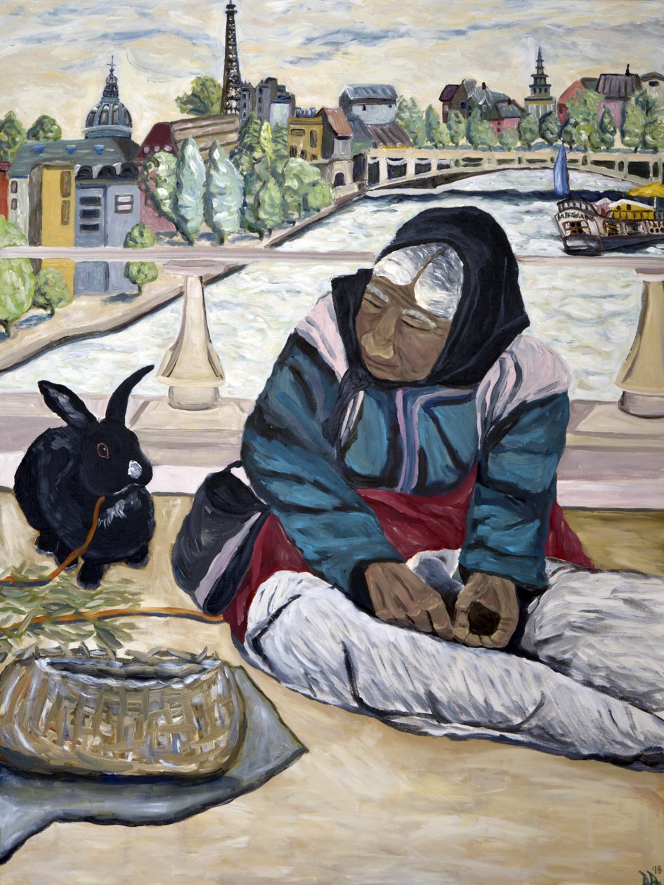 Parigini, 2017 (acrilico su tela) da Deborah Eve Alastra