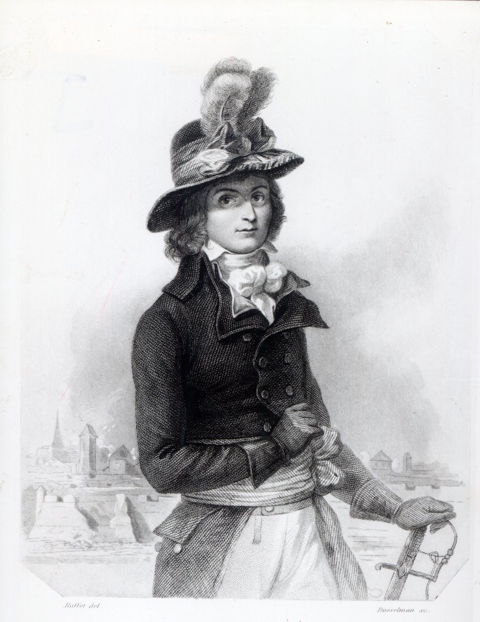 Louis Antoine de Saint-Just, inciso da Bosselman da Denis Auguste Marie Raffet