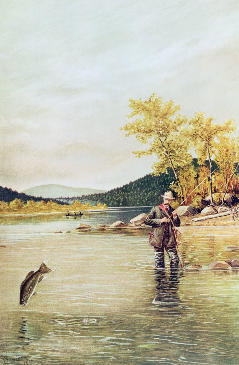 Pescatore di trote, 1889 da Denton