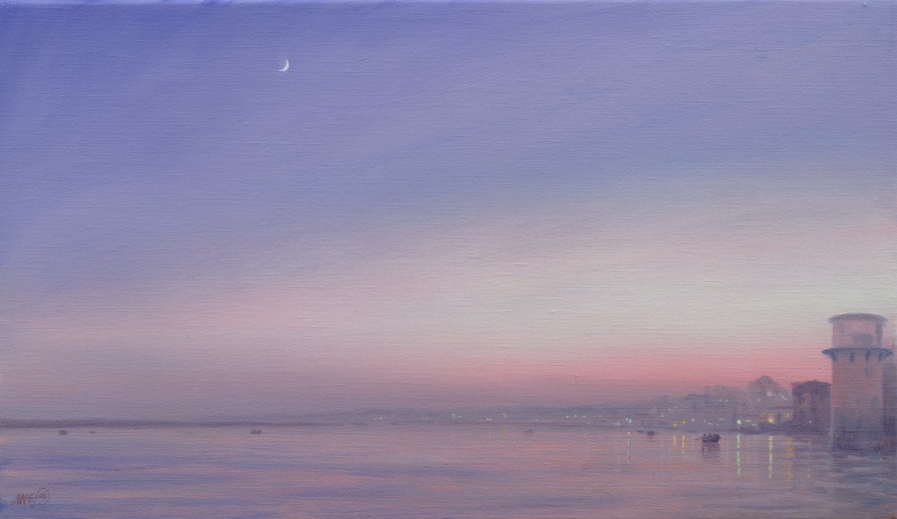 Luna su Varanasi da Derek Hare