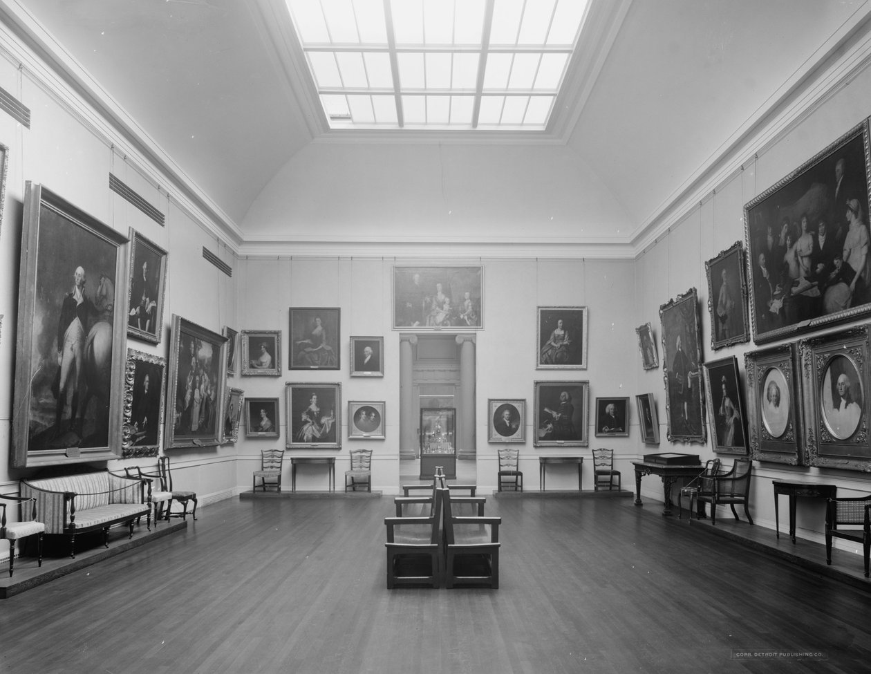 Sala americana antica, Museo delle Belle Arti, Boston, Massachusetts, c.1909-20 da Detroit Publishing Co.