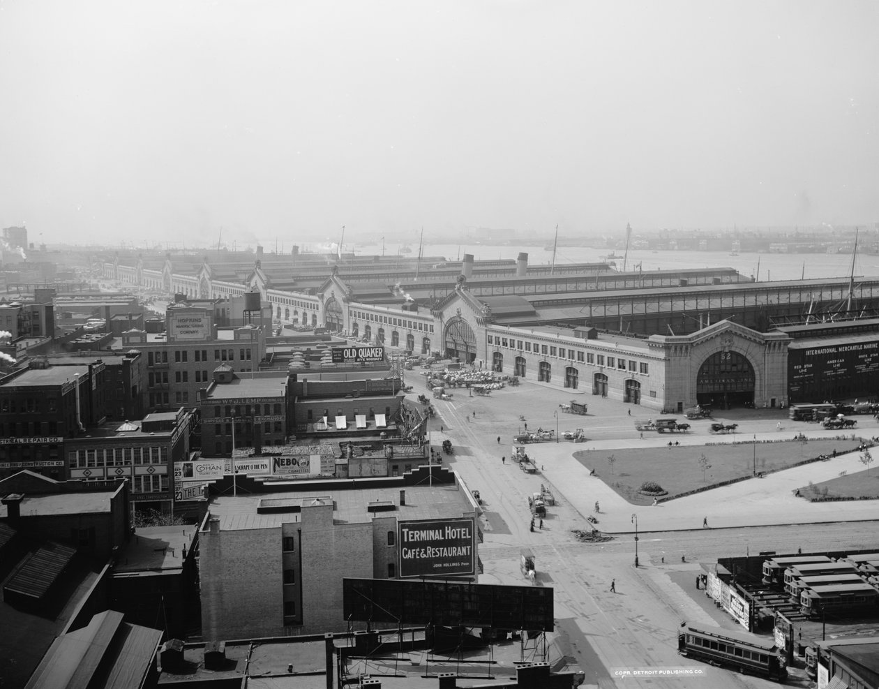Nuovi moli di Chelsea, New York, c.1900-20 da Detroit Publishing Co.