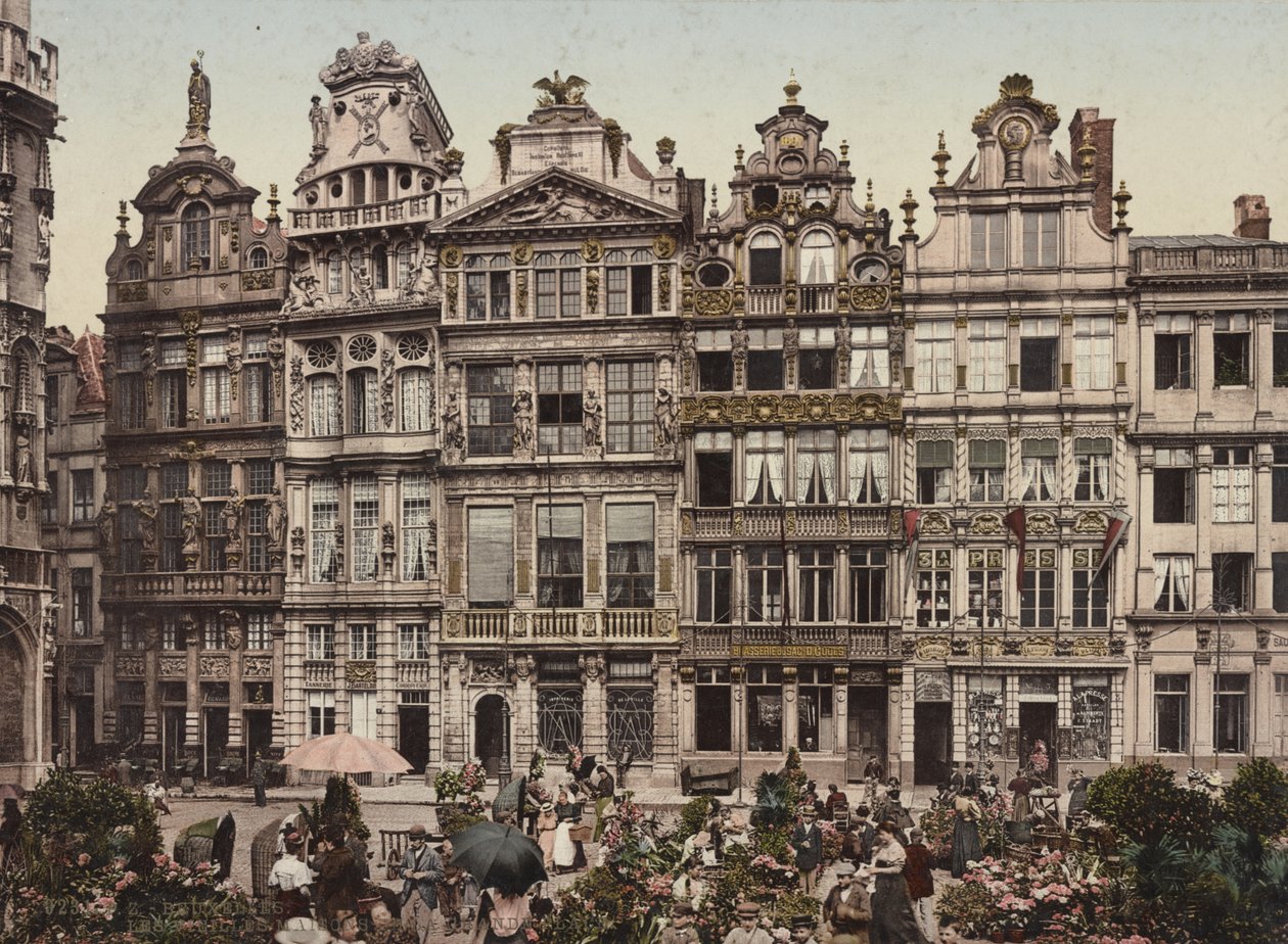 Grand Place, Bruxelles, c.1900 da Detroit Publishing Co.