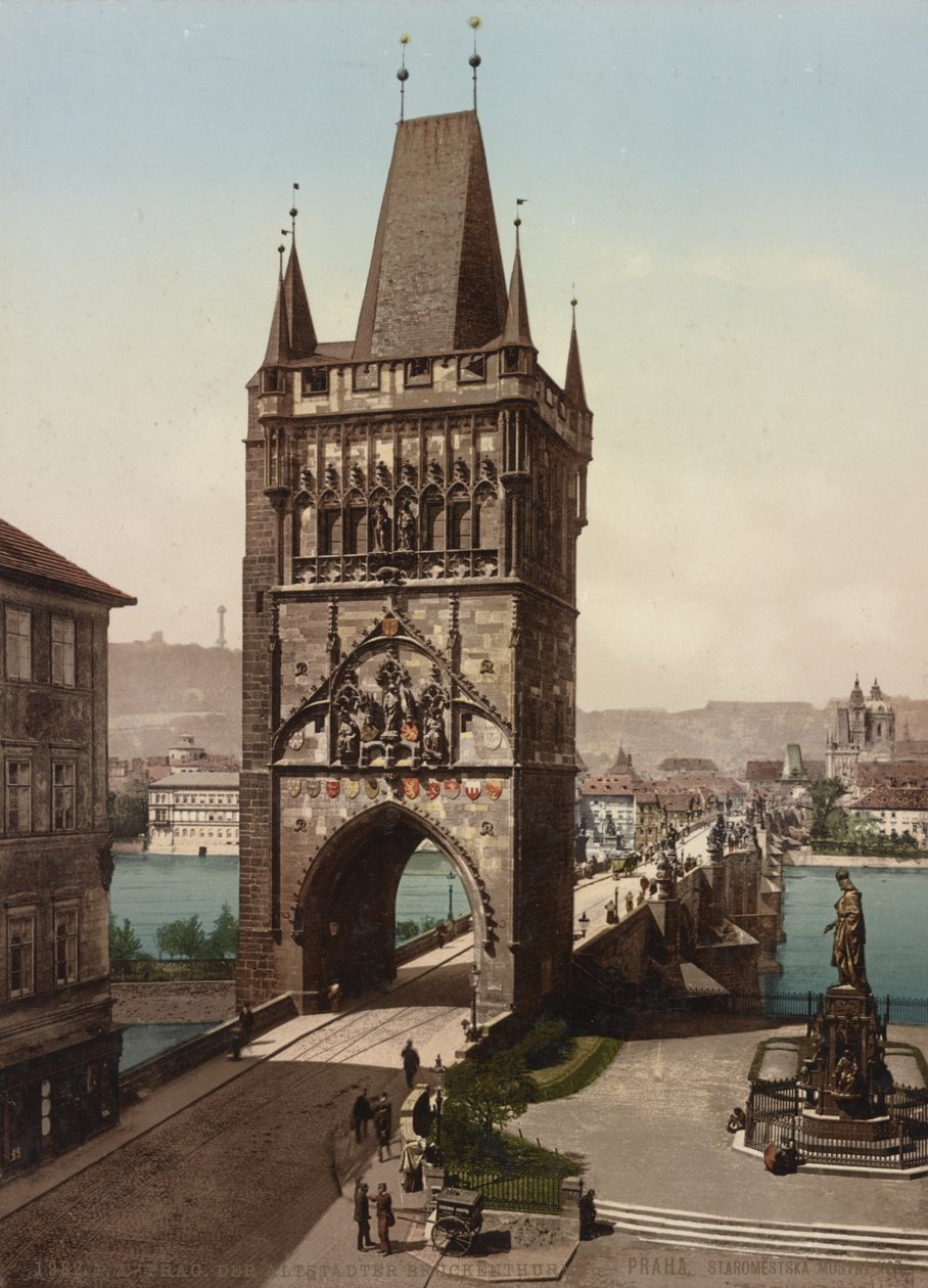 Torre del Ponte della Città Vecchia, Praga, 1905 da Detroit Publishing Co.