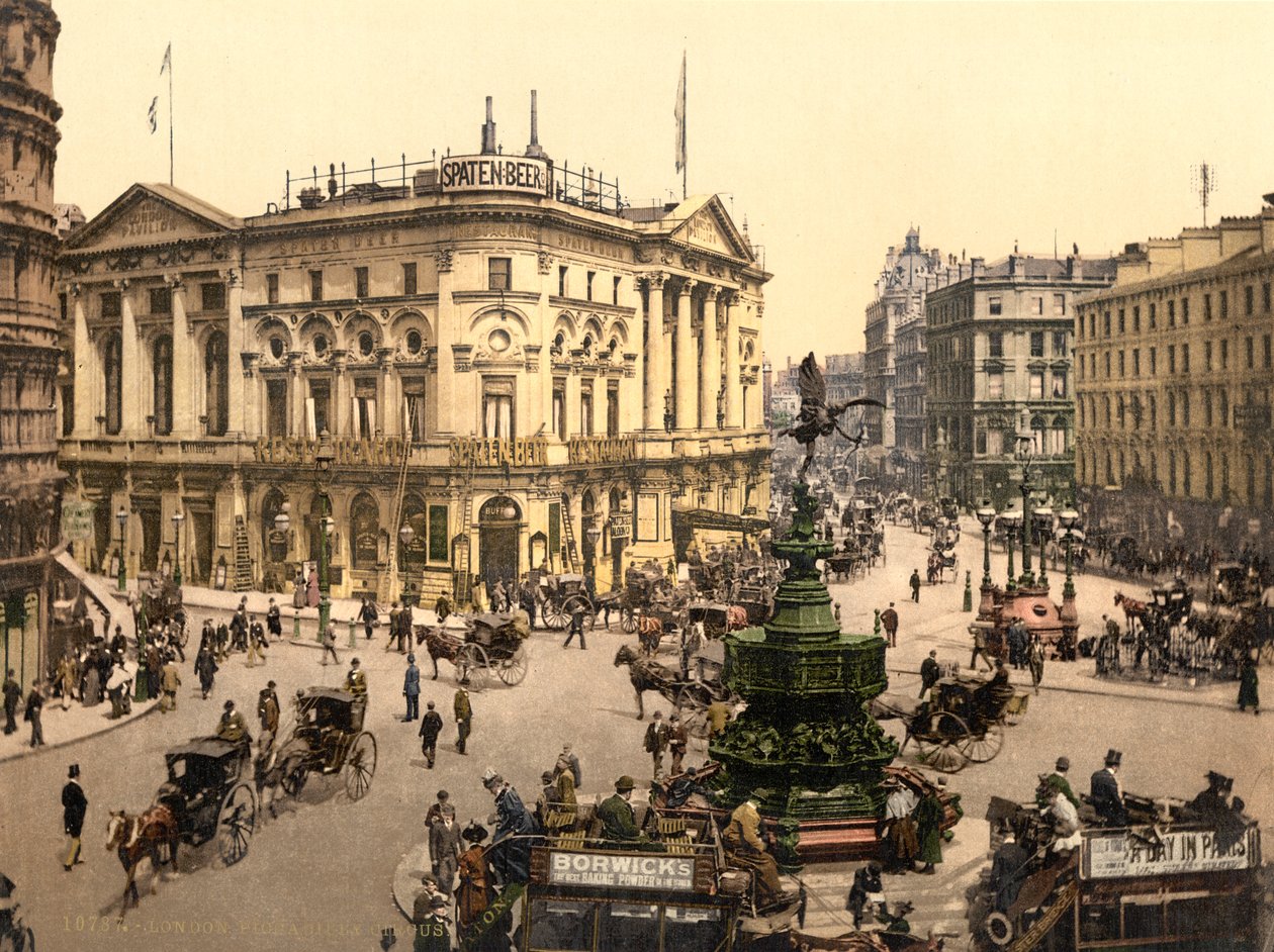 Piccadilly Circus, Londra, c.1890-1900 da Detroit Publishing Co.