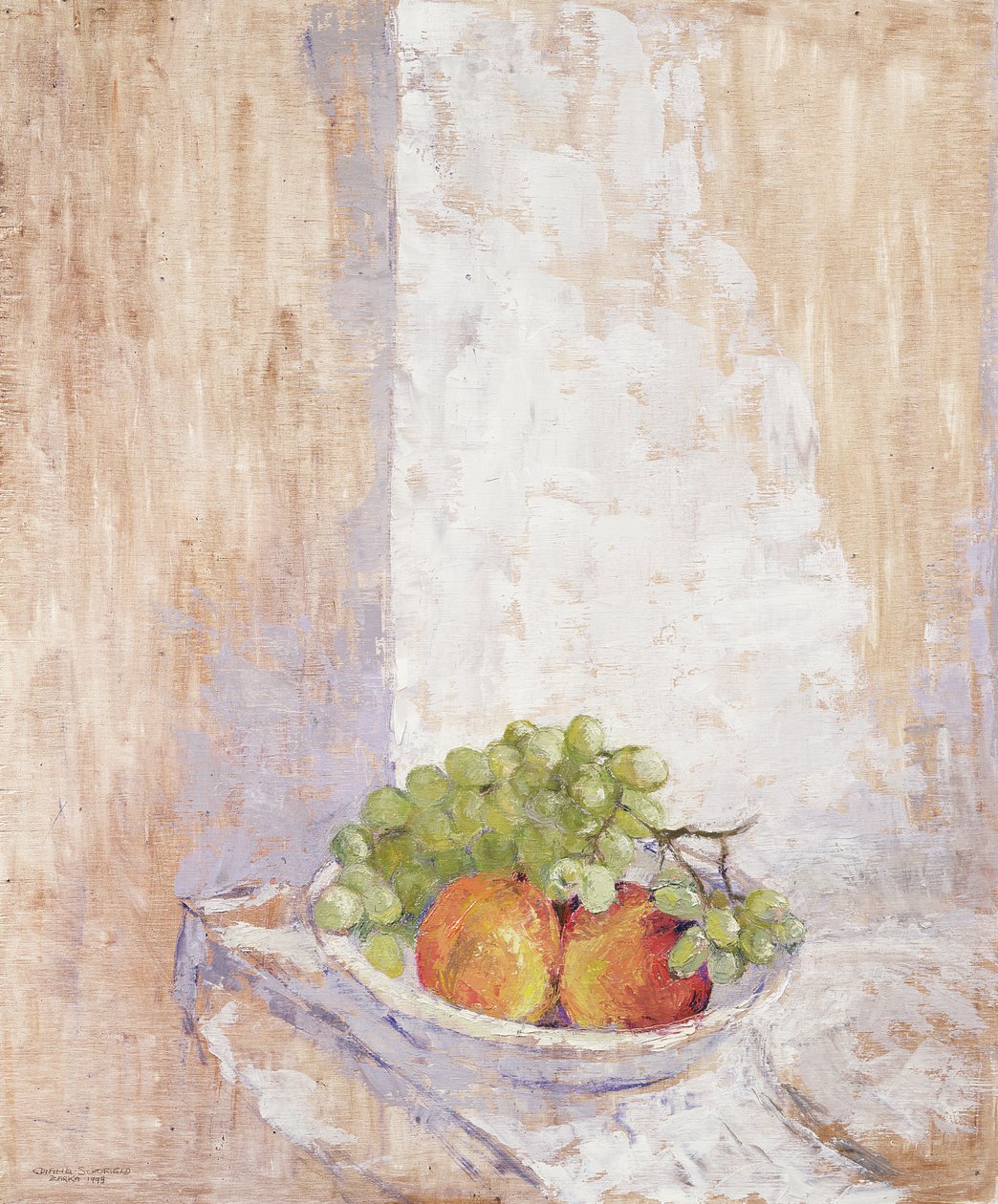 Pesche e uva, 1993 da Diana Schofield