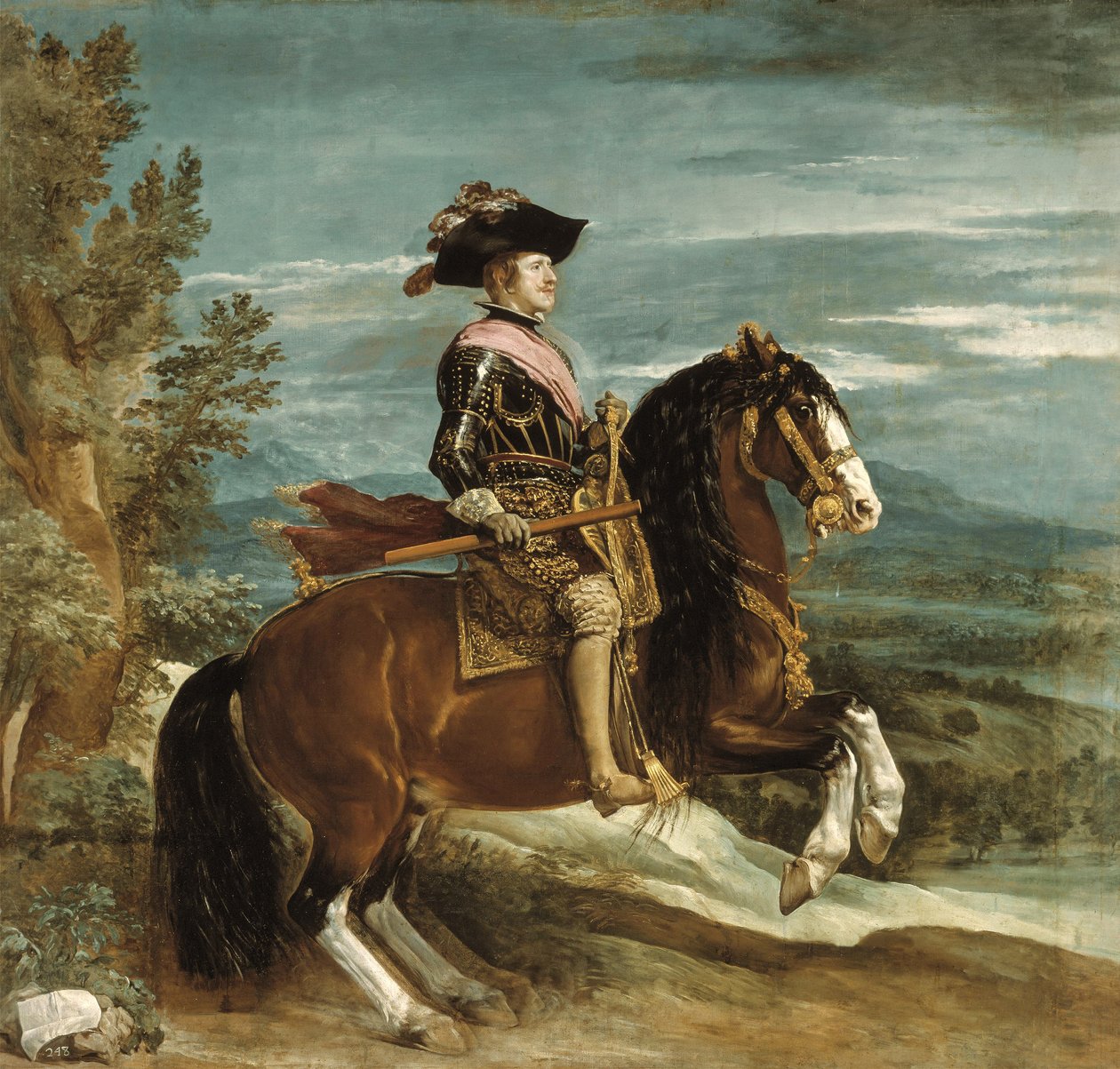 Ritratto Equestre di Filippo IV (1605-65) c.1636 da Diego Velázquez