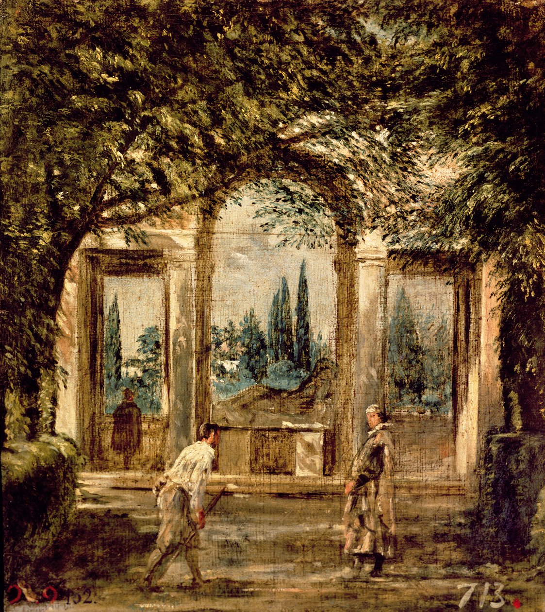 I giardini della Villa Medici a Roma, c.1650-51 da Diego Velázquez