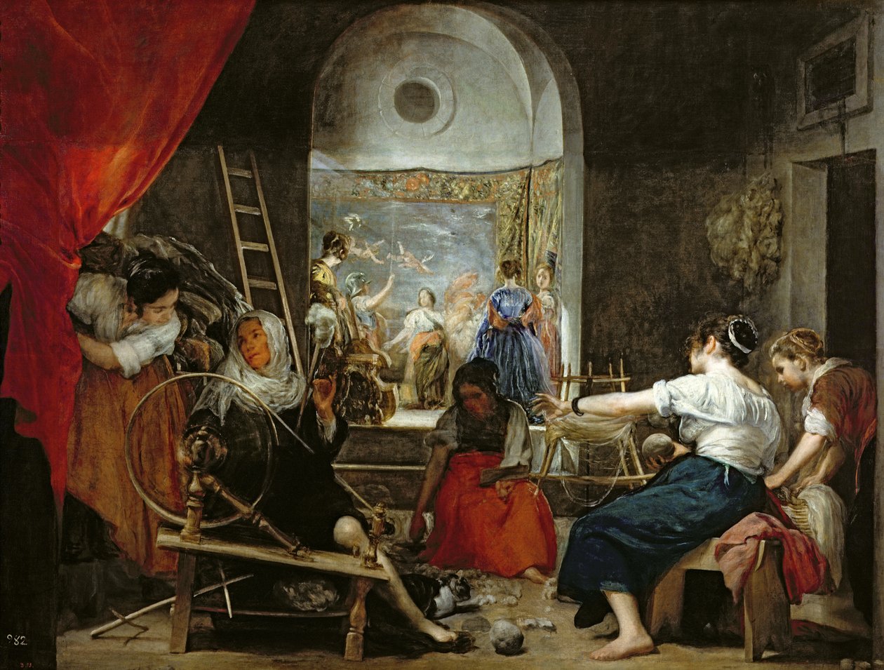 Le filatrici, o La favola di Aracne, 1657 da Diego Velázquez