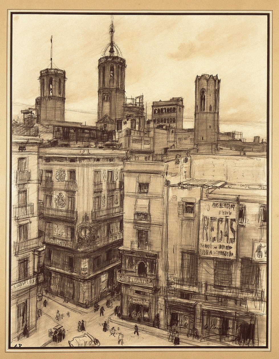 Piazza degli Angeli, Barcellona da Dionisio Baixeras Verdaguer
