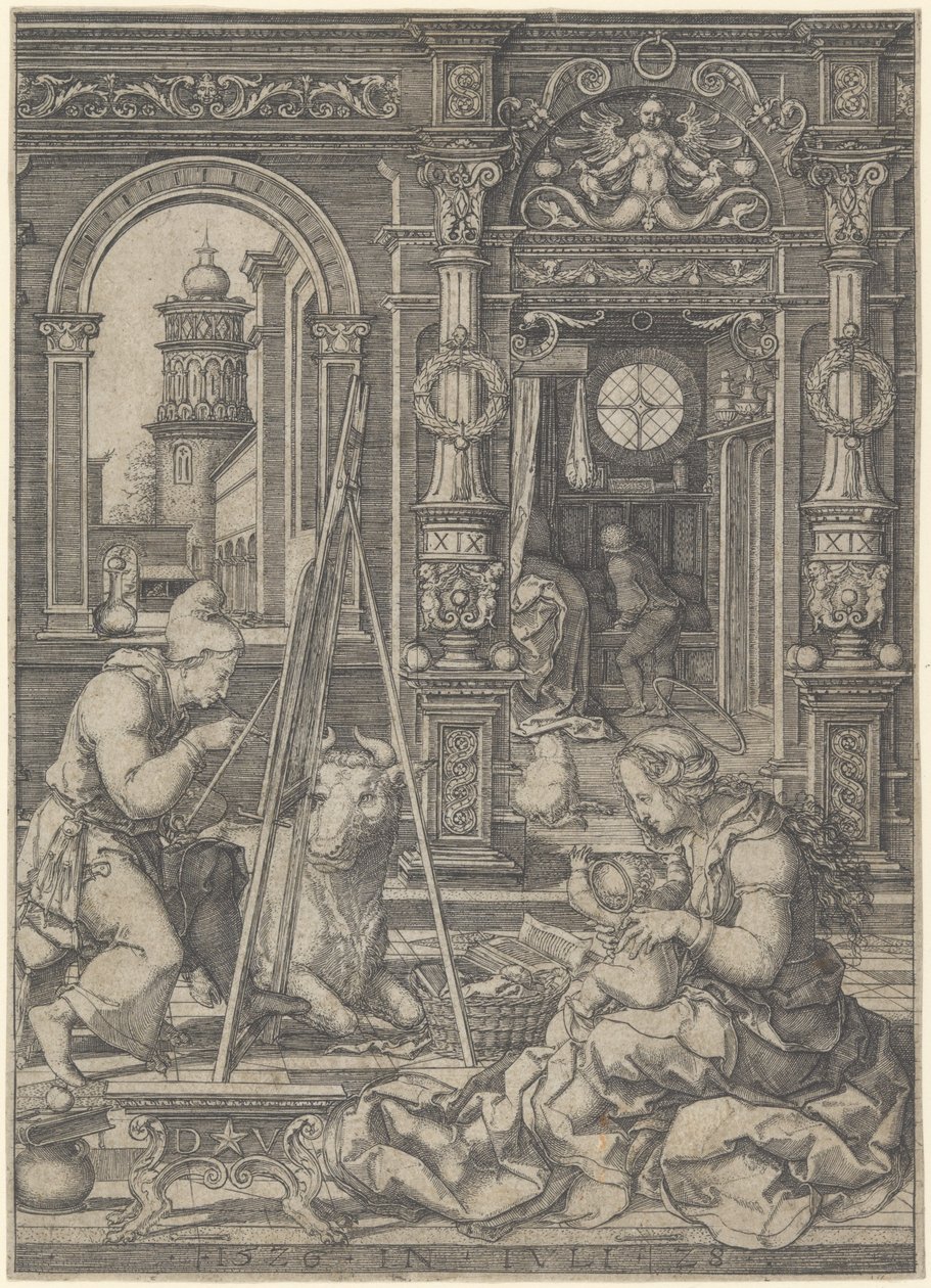 San Luca che Dipinge la Vergine, 1526 da Dirck Vellert