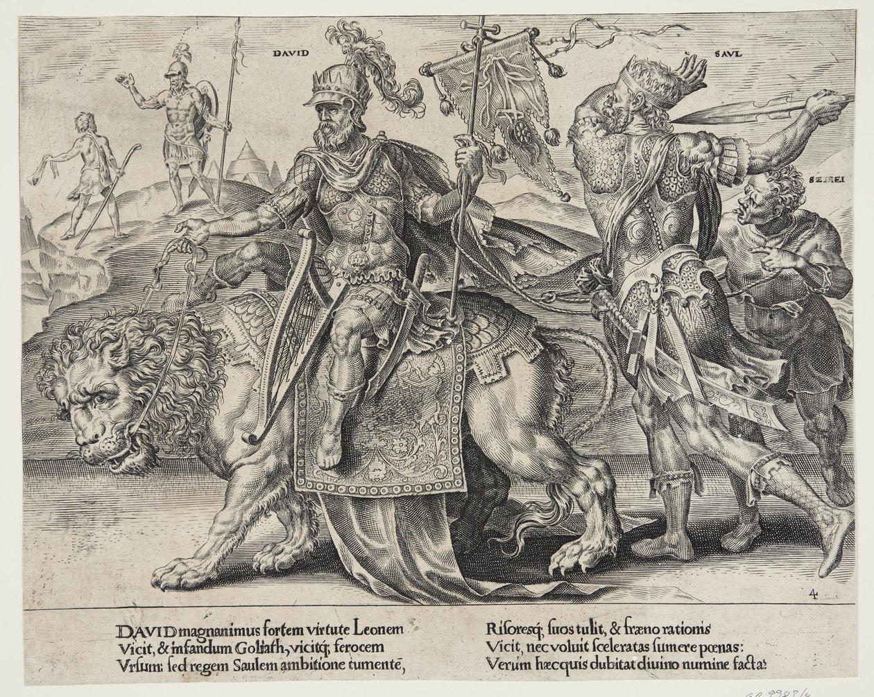 Il trionfo di Davide da Dirck Volckertsz. Coornhert