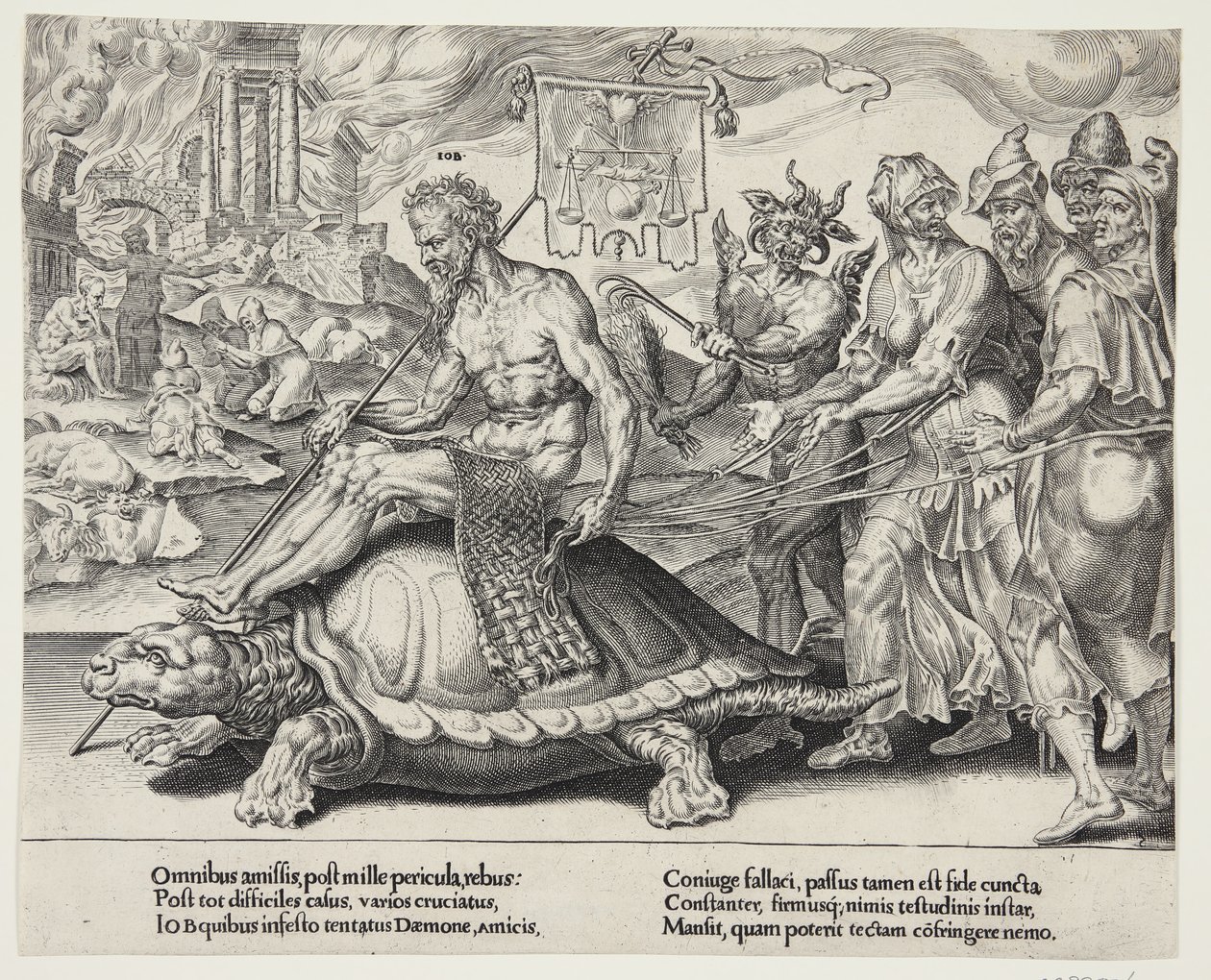 Il trionfo di Giobbe da Dirck Volckertsz. Coornhert