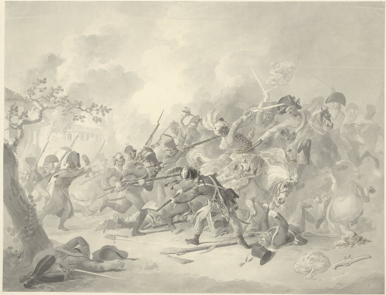 Combattimento in un villaggio da Dirk Langendijk