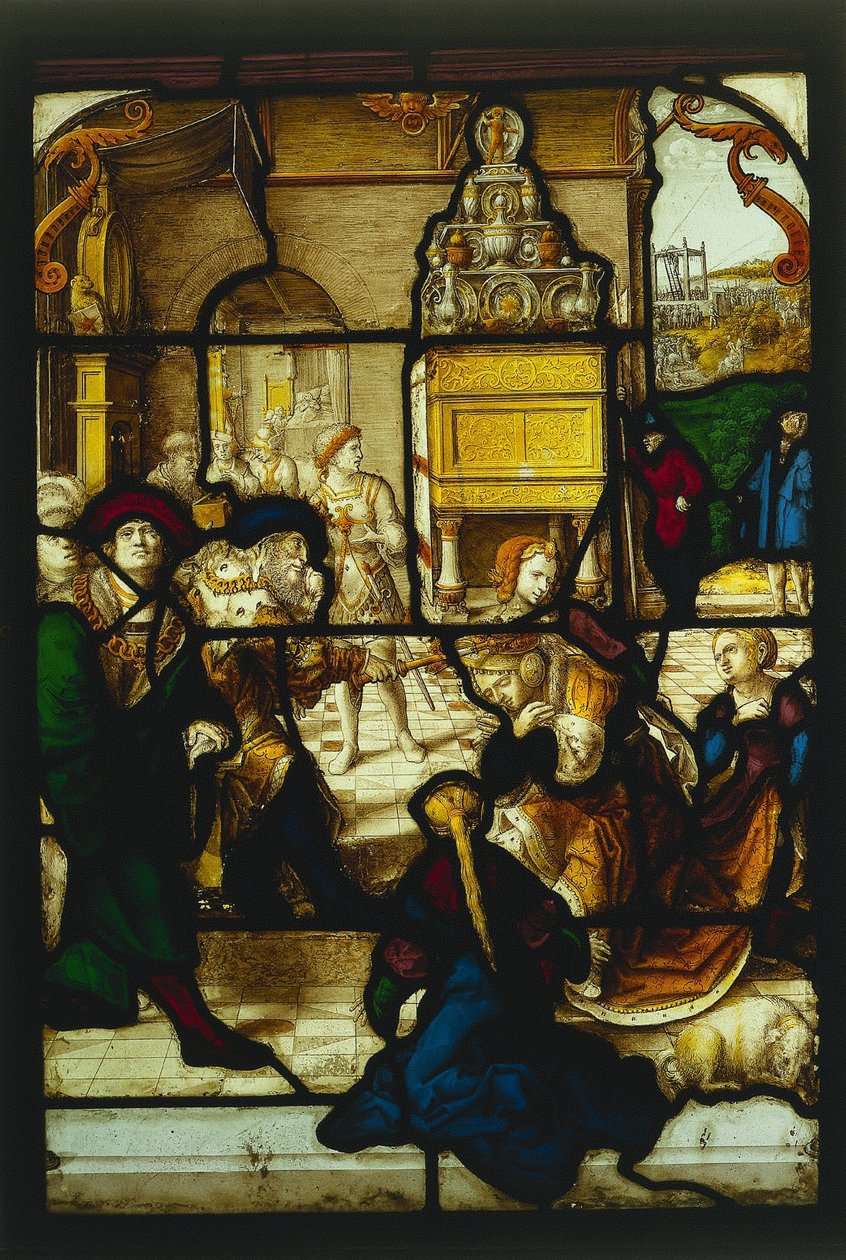 Ester davanti ad Assuero, c. 1530 da Dirk Vellert