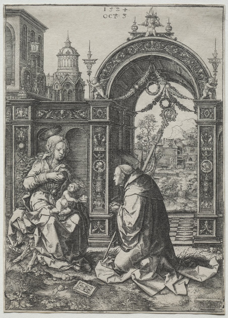 La visione di San Bernardo, 1524 da Dirk Vellert