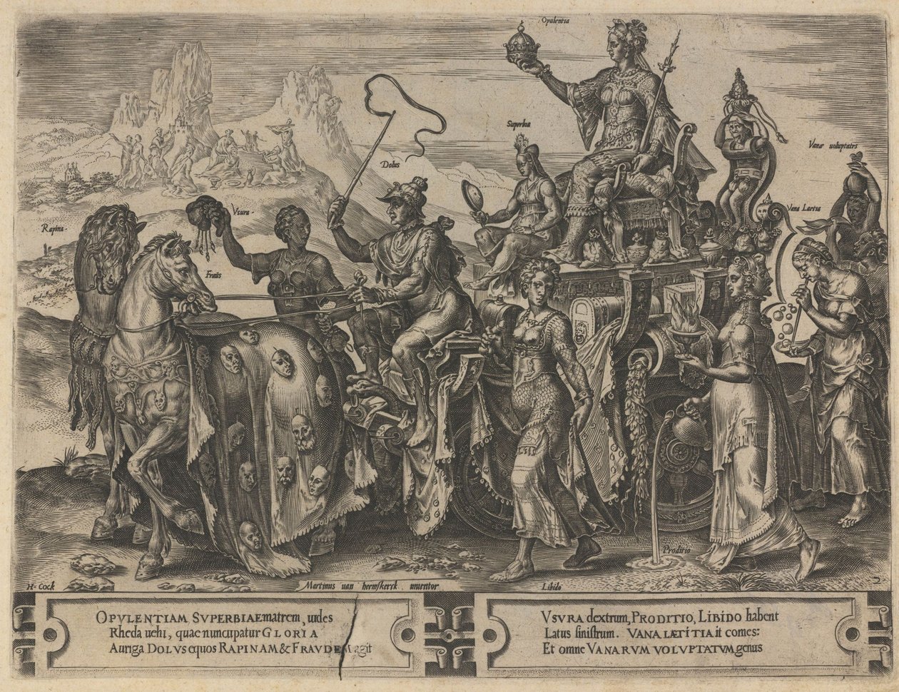 Il trionfo delle ricchezze, 1564 da Dirk Volkertsz. Coornhert