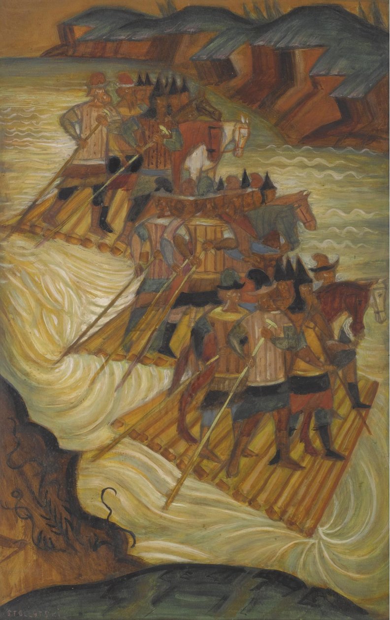 Attraversando il fiume da Dmitri Semyonovich Stelletsky