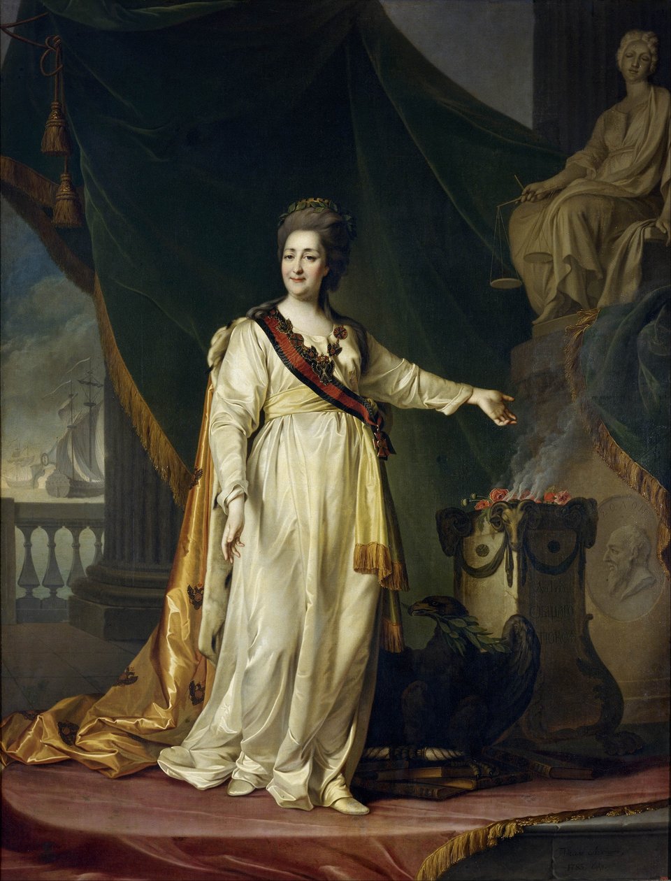 Caterina II è un legislatore nel tempio della Dea della Giustizia da Dmitry Levitzky